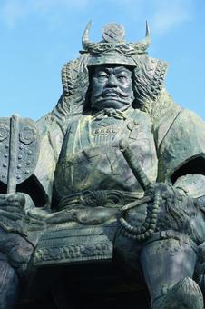 武田信玄公像正面から4（高解像度） 武田信玄,武田信玄像,像の写真素材