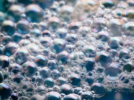 せっけん・洗剤の泡の表面 せっけん・洗剤の泡の表面の写真