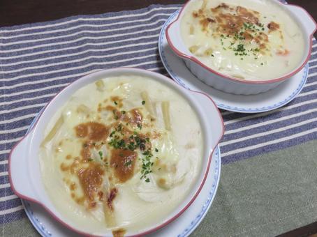 グラタン グラタン,メニュー,熱々の写真素材