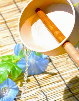 Ladle of water, morning glory, JPG