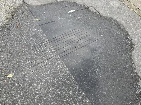水たまりの風景 水たまりの風景 水たまり,風景,道路の写真素材