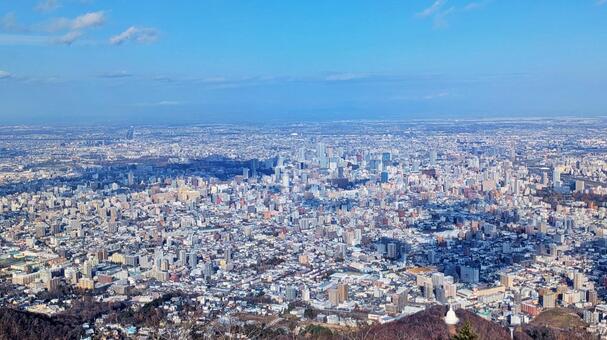 札幌の住宅街 トレラン,林,登山の写真素材