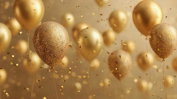 金の風船の写真