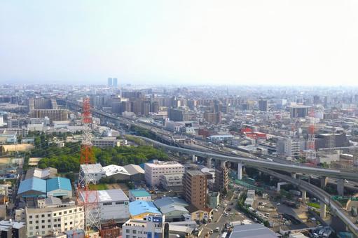 東大阪のイメージ 町工場倉庫オフィスビル 東大阪のイメージ 町工場倉庫オフィスビル オフィスビル,都会,ビジネスの写真素材