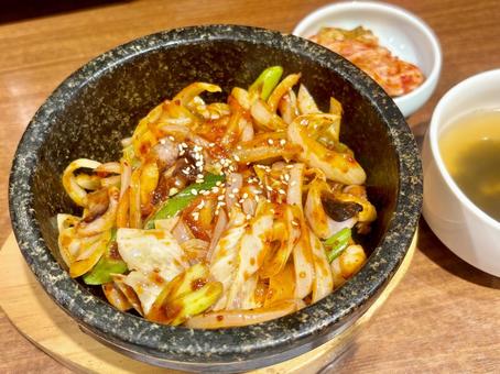 チュクミの石焼きビビンバ チュクミの石焼きビビンバ チュクミビビンバ,石焼きビビンバ,イイダコの写真素材