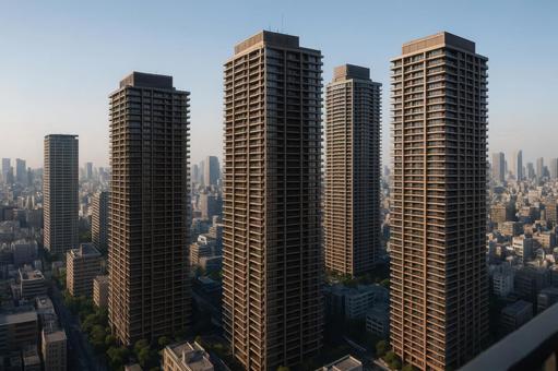 投資家目線の高層マンション群 投資家目線の高層マンション群の写真