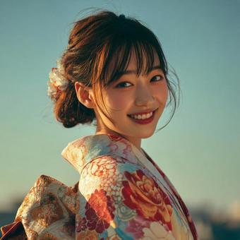 成人式の晴れ舞台2 成人式の晴れ舞台2の写真