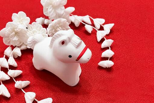 年賀状素材 午 年賀状,午,干支の写真素材