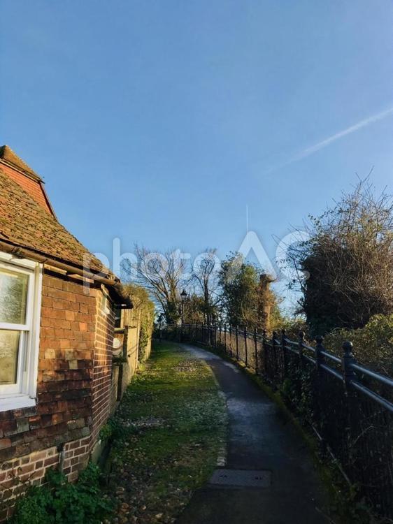 坂道　風景　海外 イギリス,街並み,ヨーロッパの写真素材