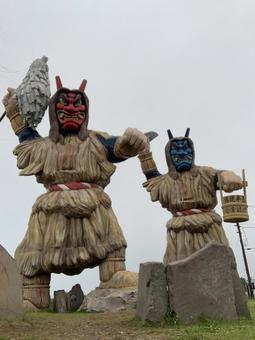 巨大ナマハゲ 巨大ナマハゲ 巨大なまはげ,なまはげ,郷土文化の写真素材