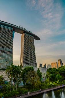 【シンガポール】マリーナベイサンズ ガーデンズバイザベイ,singapore,緑の写真素材