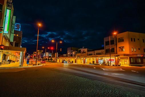 【福井】夜の敦賀駅周辺 【福井】夜の敦賀駅周辺 福井,敦賀,敦賀駅の写真素材