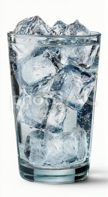 冷たく澄んだ水と氷 水,氷,グラスの写真素材