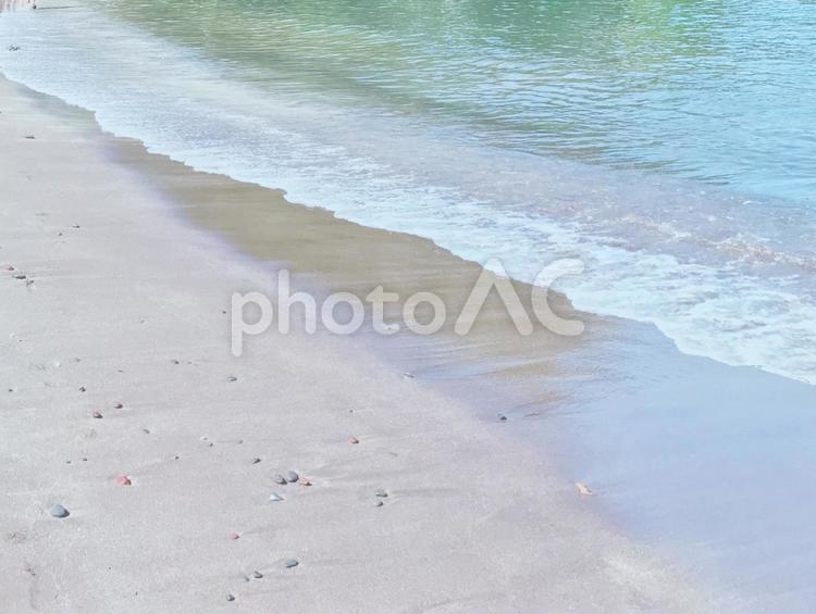 波打ち際の風景 ビーチ,砂浜,波の写真素材