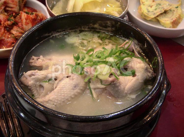 韓国　家庭料理　サムゲタン　参鶏湯  サムゲタン,韓国料理,参鶏湯の写真素材