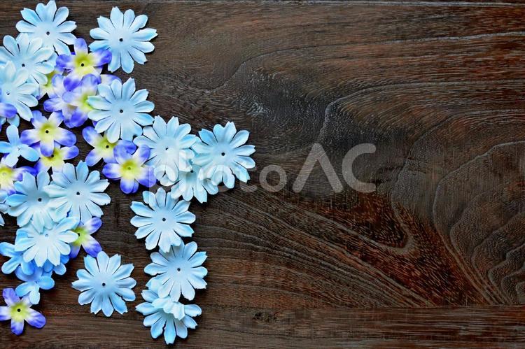 青い花びら　イミテーション　背景素材 青い花びら,青い,蒼いの写真素材