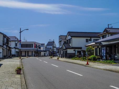 【北海道】松前町の街並み 【北海道】松前町の街並み 松前町,街並み,城下町の写真素材