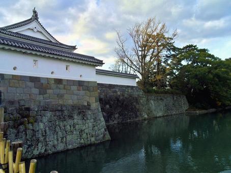 駿府城公園の櫓と堀と石垣の素材 巽櫓,駿府城,駿府城址の写真素材