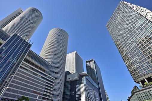 名古屋駅2 名古屋駅,駅,青空の写真素材