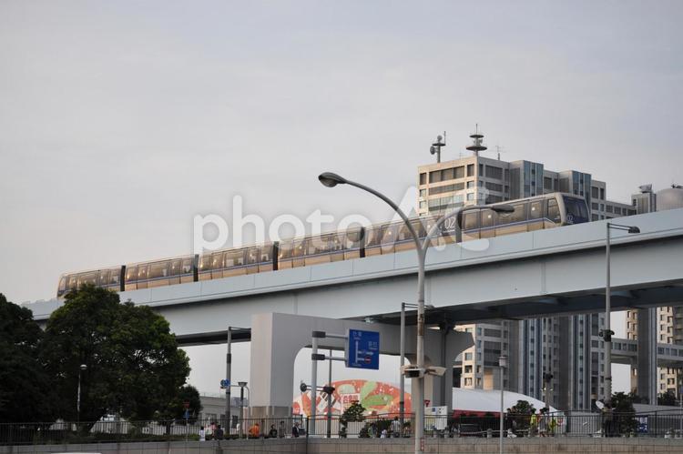 台場　ゆりかもめ 台場,ゆりかもめ,モノレールの写真素材