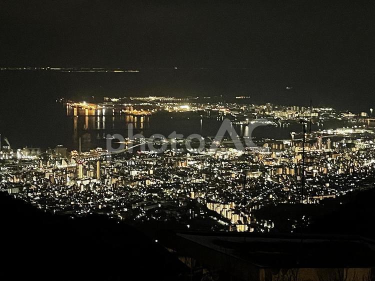 神戸の夜景 神戸,夜景,六甲山の写真素材