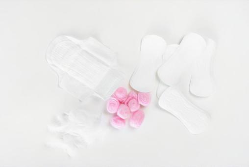 生理用ナプキンとコットン 生理,月経,生理用品の写真素材