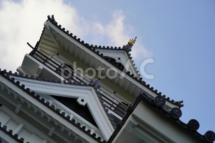 上山城の風景　１ 上山城,城,お城の写真素材