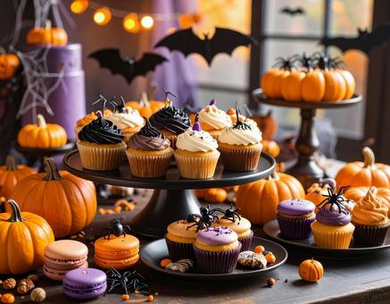 ハロウィンのケーキスタンド 3 ハロウィンのケーキスタンド 3の写真