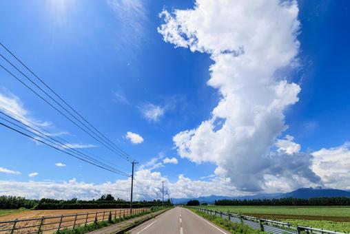 青空と雲 青空,雲,白い雲の写真素材