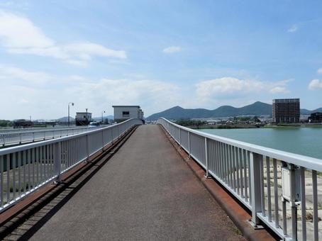 Photo, inuyama, kiso river, line ohashi, 