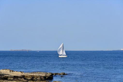 東京湾を走るヨット 東京湾を走るヨット ヨット,海,航海の写真素材