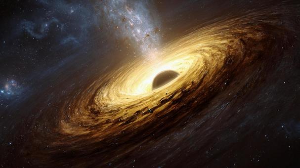 壮大な宇宙現象:ブラックホールの想像図 壮大な宇宙現象:ブラックホールの想像図の写真