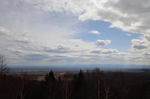 扇原展望台 北海道,鹿追町,展望台の写真素材
