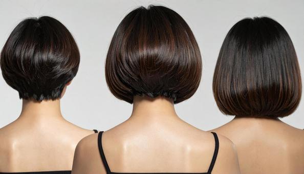 ショートカットの女性 ショートカットの女性の写真