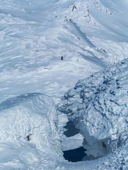 安達太良山山頂 安達太良山山頂 安達太良山,福島,厳冬期の写真素材