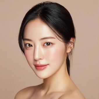 透明感のある肌の女性のポートレート 透明感のある肌の女性のポートレートの写真