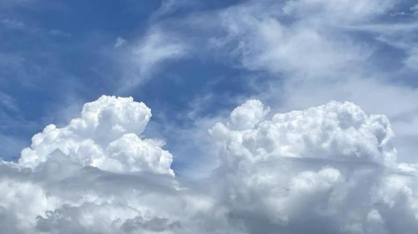 Photo, sky, blue, cloud, 