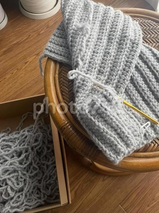 編み物 編み物 編み物,毛糸,ニットの写真素材