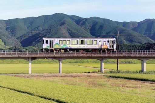 四万十のローカル線 四万十,予土線,ローカル線の写真素材