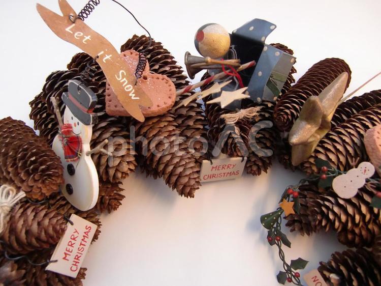 クリスマス　オーナメント　5 クリスマス,クリスマスイブ,リースの写真素材