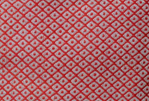 赤と白の菱形模様の織物テクスチャ 織物,テクスチャ,背景の写真素材