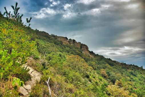 高御位山 播磨平野,山岳,平野の写真素材