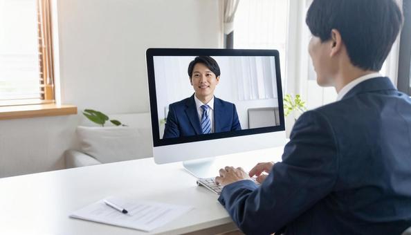 オンライン面接の写真