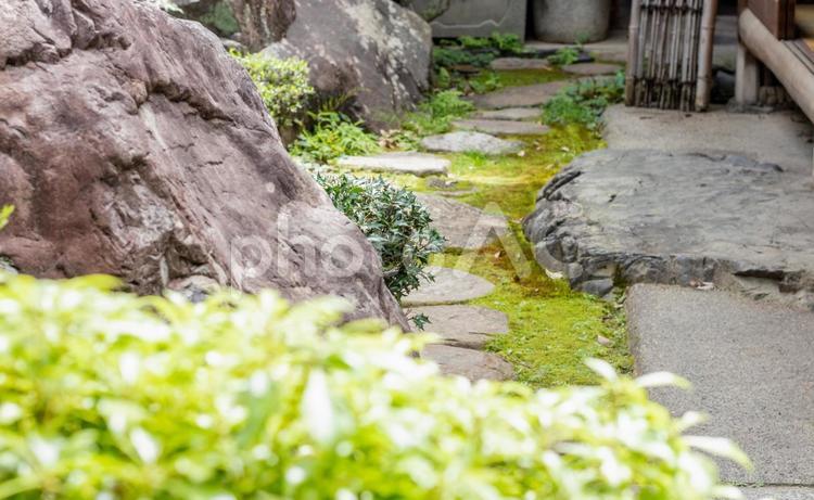 古い日本の庭の風景 日本庭園,庭,庭の置物の写真素材