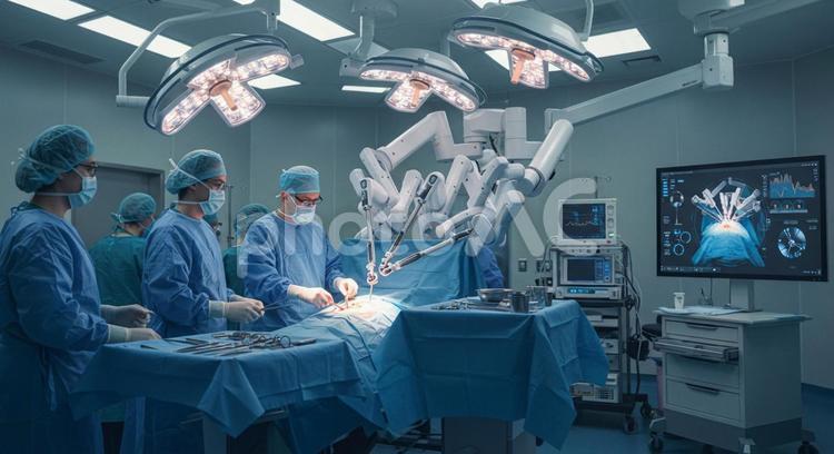 外科手術のAI手術支援システム 最新,医療,医療設備の写真素材