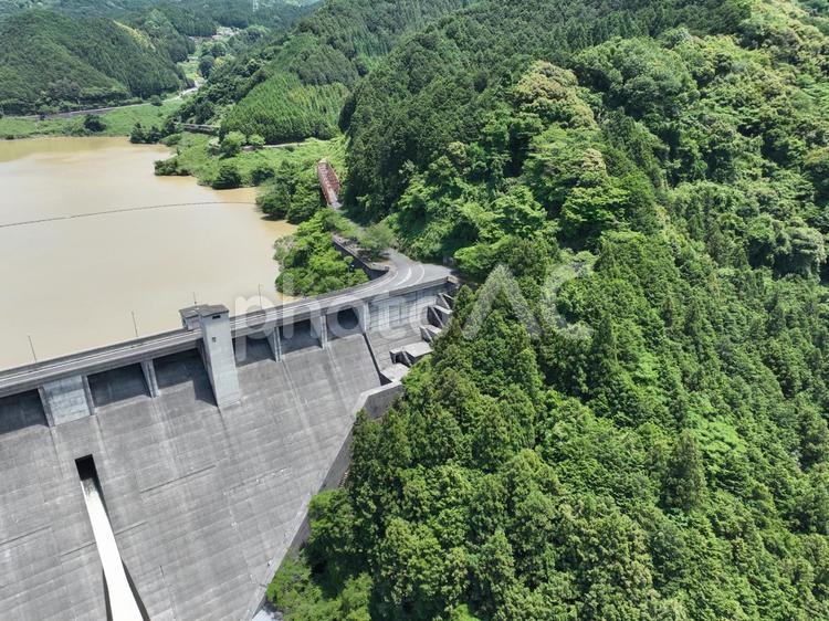 初瀬ダム２－２ ドローン,風景,空撮の写真素材