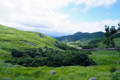 北九州　平尾台の風景 自然,平尾台,風景の写真素材