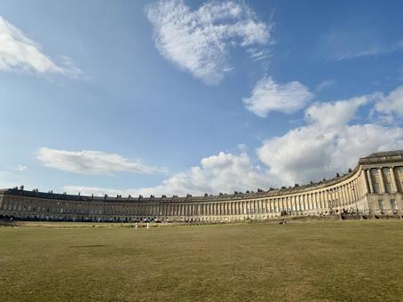 ロイヤルクレセント バース,建物,海外の写真素材
