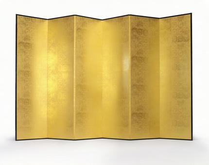 シンプルな金屏風 金屏風,屏風,衝立の写真素材
