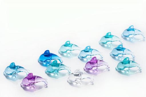 イルカ(アクリル)4 イルカ(アクリル)4 イルカ,透明,クリスタルの写真素材